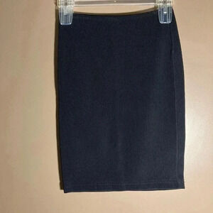 American Apparel ribbed nylon  black skirt